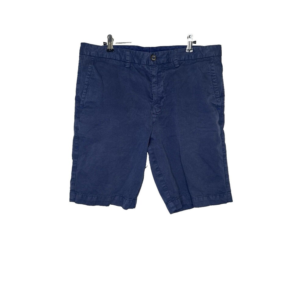 Tommy Bahama Relax Mens Size 34 Navy Blue Cotton Tencel Casual Chino Shorts